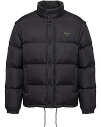 Prada - Down Jacket With Logo - Lyst