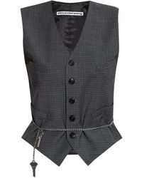 Alexander Wang - Wool-Blend Tailored Vest With Chain-Link - Lyst