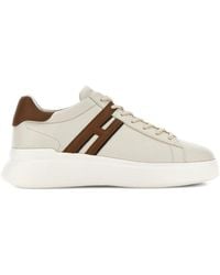 Hogan - H580 Exposed-Grained Leather Sneakers - Lyst