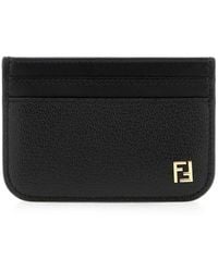 Fendi - Card Case Ff Leather Cardholder - Lyst
