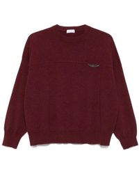 Brunello Cucinelli - Cashmere Sweater With Shiny Detail - Lyst