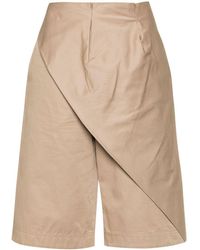 Loewe - Overlapping Faille Pleated Shorts - Lyst