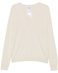 Maison Margiela - Cotton Sweater With V-neck - Lyst