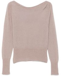 Tom Ford - Long Sleeve Boat Neck Knit With Metal Plaque - Lyst