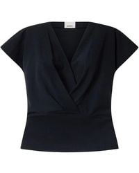 Isabel Marant - Nadrine Draped Cotton Jersey T-Shirt - Lyst