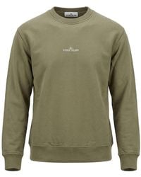 Stone Island - Oversized-Fit Crewneck Sweatshirt With 'Blurred Compass' Print - Lyst