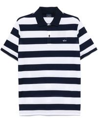 Paul & Shark - Striped Cotton Polo Shirt - Lyst