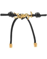 Saint Laurent - Cassandre Cord Bracelet Bracelet - Lyst