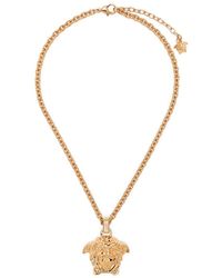 Versace - -tone La Medusa Crystal Necklace - Women's - Brass/crystal - Lyst