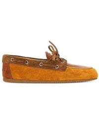 Miu Miu - Suede Loafers With Laces - Lyst