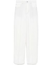 Bottega Veneta - Wool Wide-Leg Trousers - Lyst