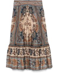 Zimmermann - Ascension Printed Silk Skirt - Lyst