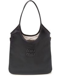 Miu Miu - Ivy Logo-appliqué Tote Bag - Lyst