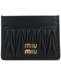 Miu Miu - Matelassé Nappa Leather Card Holder Accessories - Lyst