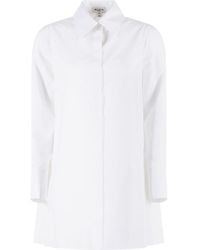 Alaïa - Flared Cotton Poplin Shirt - Lyst