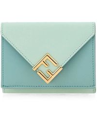 Fendi - F-Diamond Trifold Wallet - Lyst