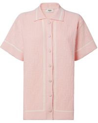 Fendi - Ff Crochet Polo Shirt - Lyst