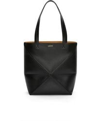 Loewe - Luxury Puzzle Fold Tote In Shiny Calfskin - Lyst