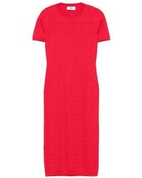 Fendi - Ff Cotton And Viscose Dress - Lyst
