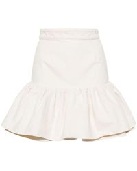 Patou - Miniskirt With Ruffles - Lyst