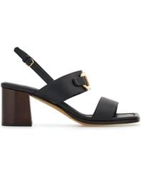 Ferragamo - Lou 55mm Leather Slingback Sandals - Lyst