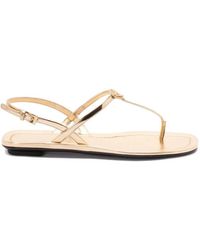 Prada - Leather Thong Sandals - Lyst