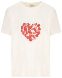 Chloé - Graphic Crew Neck T-Shirt - Lyst