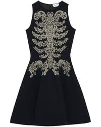 McQueen - Jacq Vlm Mini Dress - Lyst