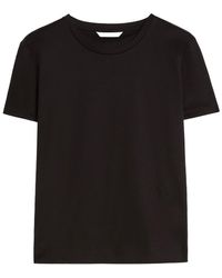 Max Mara - Tone On Tone Embroidered Logo Cotton T-Shirt - Lyst