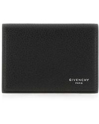 Givenchy - Bi-fold Cardholder In Grained Leather With Printed Logo - Lyst