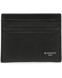 Givenchy - Logo-Print Grained Leather Card Holder - Lyst