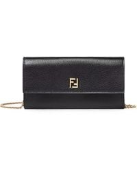 Fendi - Continental Wallet With Ff Chain - Lyst