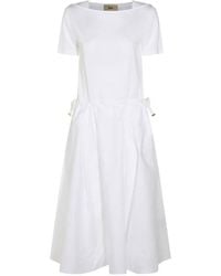 Herno - Midi Dress With Drawcord Waist - Lyst