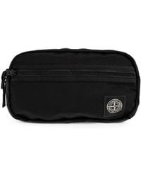 Stone Island - Nylon Waist Bag With Pocket And Compass Patch - Lyst
