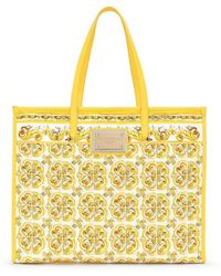 Dolce & Gabbana - Majolica-print Large Shopper Bag - Lyst