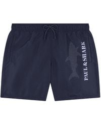 Paul & Shark - Mega Shark Reflex Swim Trunks - Lyst