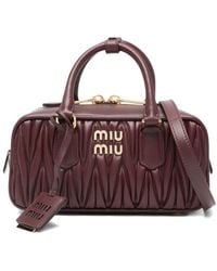 Miu Miu - Arcadie Regular Matelassã Nappa Leather Bag - Lyst