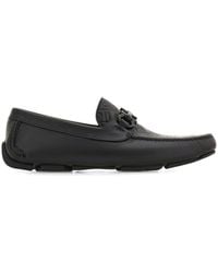 Ferragamo - Embossed Gancini Monogram Driving Loafers Shoes - Lyst