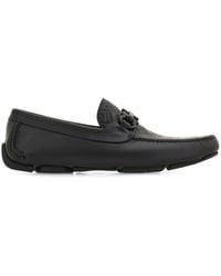 Ferragamo - Embossed Gancini Monogram Driving Loafers Shoes - Lyst