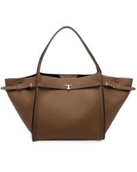 Tod's - Medium T Signature Leather Shopping Bag - Lyst
