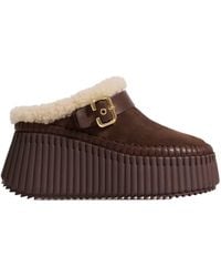 Chloé - Chloé Nama Wedge Mules - Lyst