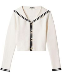 Miu Miu - Sailor Knit Cardigan - Lyst