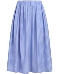 Marni - Striped Poplin Wide Midi Skirt - Lyst