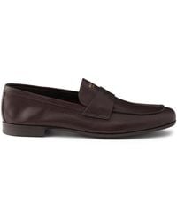 Prada - Leather Loafers With Band - Lyst