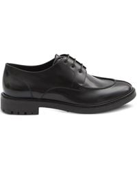 Saint Laurent - Smooth Leather Linen Derbies Shoes - Lyst