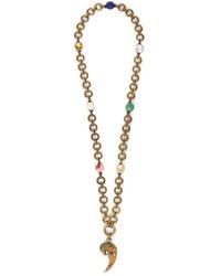 Etro - Necklace With Paisley Parrot And Crystals - Lyst