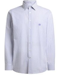 Etro - Striped Cotton Seersucker Shirt - Lyst