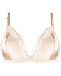 Dolce & Gabbana - Dolce & Gabbana Soft-Cup Satin Bra With Lace Detailing Clothing - Lyst
