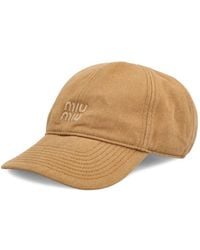 Miu Miu - Washed Treatment Drill Baseball Cap - Lyst