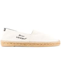 Espadrillas Con Logo Ricamato da Uomo Saint Laurent | Coltorti Boutique